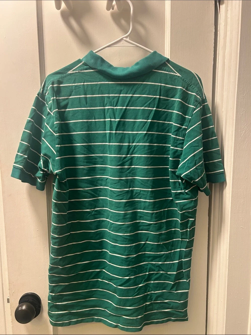 Polo by Ralph Lauren Green and White Striped Cotton Polo